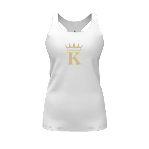 [CUS-DFW-RCBK-PER-WHT-FYS-LOGO1] Racerback Tank Top (Female Youth S, White, Logo 1)