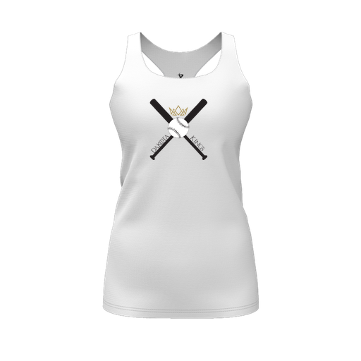 [CUS-DFW-RCBK-PER-WHT-FYS-LOGO2] Racerback Tank Top (Female Youth S, White, Logo 2)