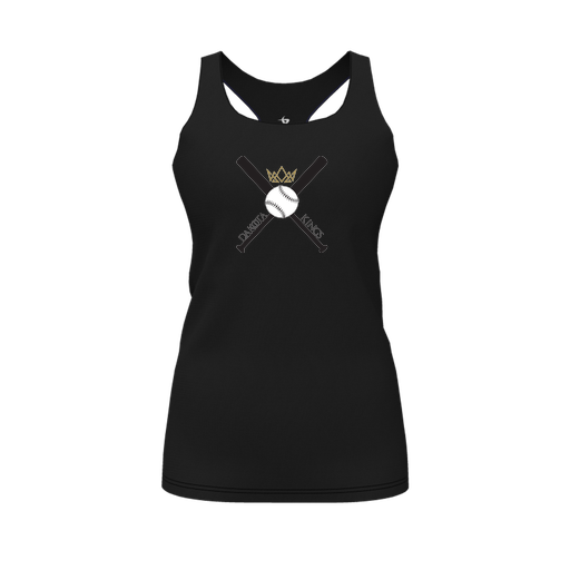 [CUS-DFW-RCBK-PER-BLK-FYS-LOGO2] Racerback Tank Top (Female Youth S, Black, Logo 2)
