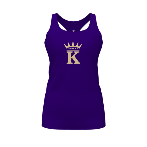 [FT0TRBPP-FYS-LOGO1] Decker Racerback Tank Top (Female Youth S, Purple, Logo 1)