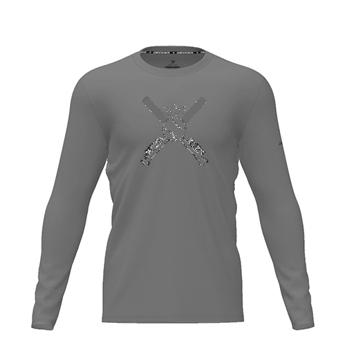 [FTLCDFGY-YXS-LOGO2] Dri Fit Performance T-Shirt (Youth XS, Gray, Logo 2, Long Sleeve)