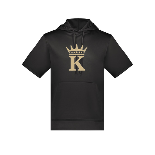 [6871.080.S-LOGO1] Men's Dri Fit Short Sleeve Hoodie (Adult S, Black, Logo 1)