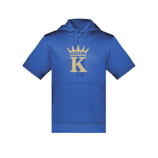[6871.060.S-LOGO1] Men's Dri Fit Short Sleeve Hoodie (Adult S, Royal, Logo 1)