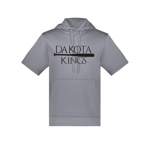 [6871.059.S-LOGO3] Men's Dri Fit Short Sleeve Hoodie (Adult S, Gray, Logo 3)