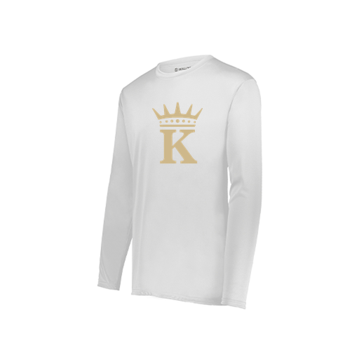 [222822.005.XS-LOGO1] Men's LS Smooth Sport Shirt (Adult XS, White, Logo 1)