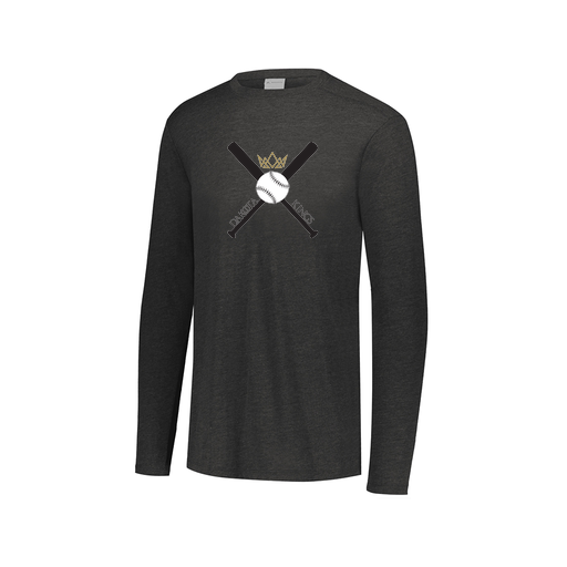 [FTLCUBBK-AXS-LOGO2] Decker Men's Tri-Blend T-Shirt - Long Sleeve (Adult XS, Black, Logo 2)