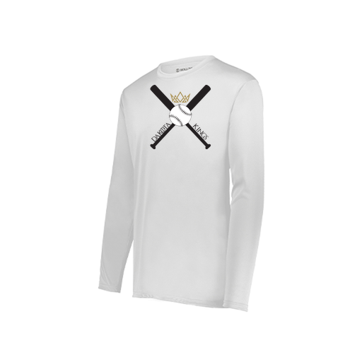 [222823.005.S-LOGO2] Youth LS Smooth Sport Shirt (Youth S, White, Logo 2)