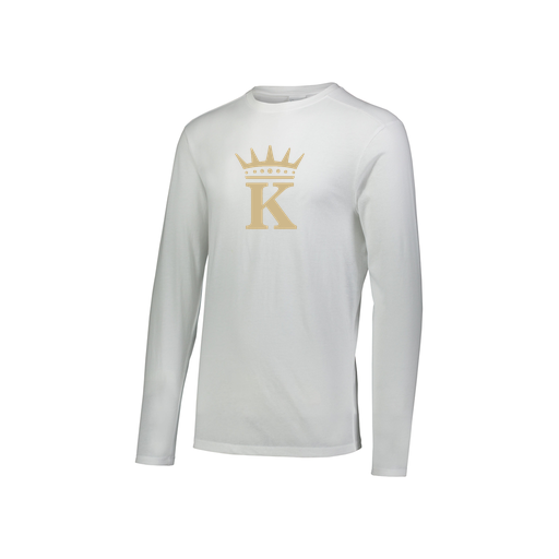 [3076.005.S-LOGO1] Youth LS Ultra-blend T-Shirt (Youth S, White, Logo 1)