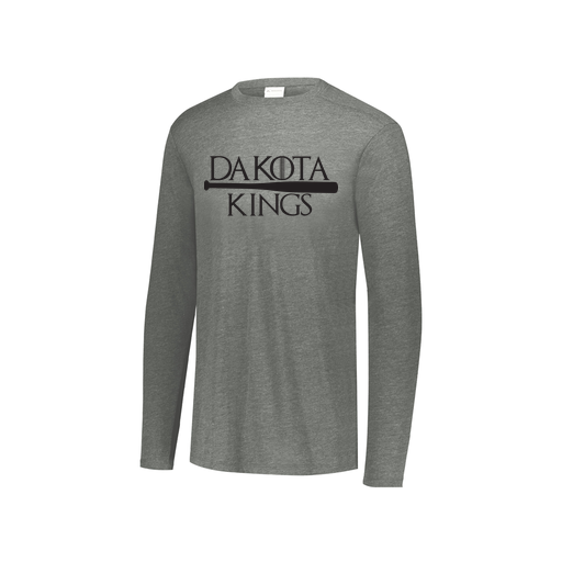 [FTLCUBGY-YS-LOGO3] Decker Youth Tri-Blend T-Shirt - Long Sleeve (Youth S, Gray, Logo 3)