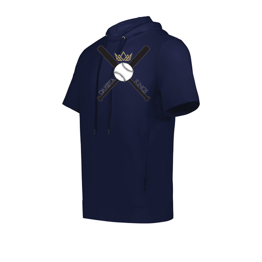 [222605.065.S-LOGO2] YOUTH VENTURA SOFT KNIT SHORT SLEEVE HOODIE (Youth S, Navy, Logo 2)