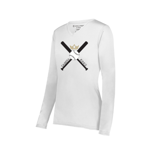 [222824.005.S-LOGO2] Ladies LS Smooth Sport Shirt (Female Adult S, White, Logo 2)