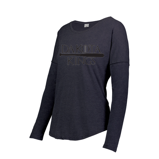 [FTLCUBNV-FAXS-LOGO3] Decker Women's Tri-Blend T-Shirt - Long Sleeve (Female Adult XS, Navy, Logo 3)
